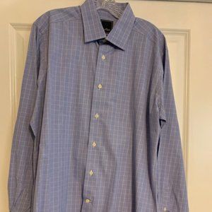 David Donahue Dress Shirt - Trim - size 17 - sleeve 34/35 - 100% Cotton